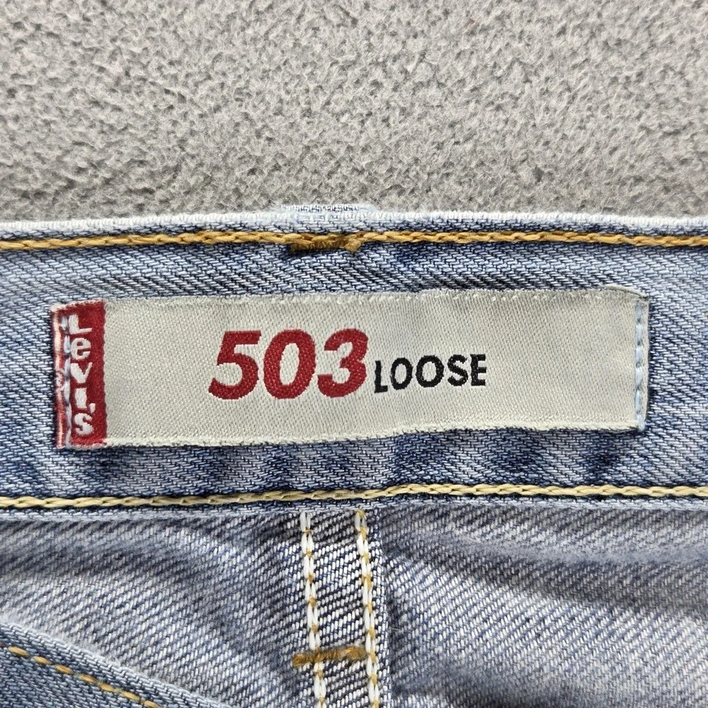 Vintage Levis Engineered Jeans Mens Blue 503 Loose Zip Fly Fits 29x30